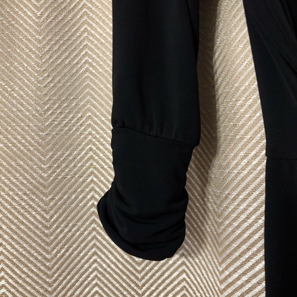 Small New York & Company Black Wrap Dress, Half Sleeves - Picture 5 of 8